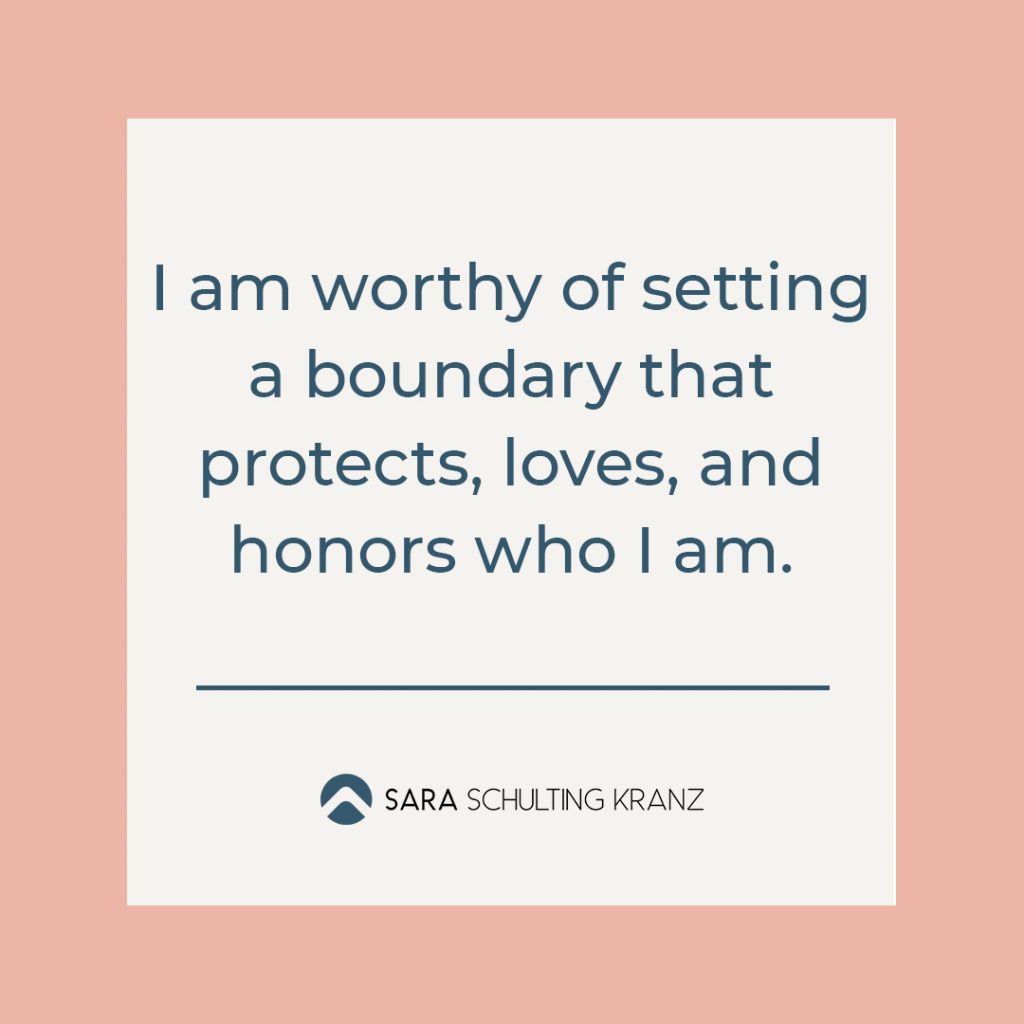 Inspiration about boundaries and healing by Sara Schulting Kranz