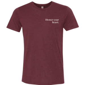 honor your heart tee by sara schulting kranz